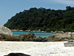 strand zwei auf perhentian